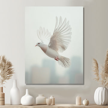 Columbidae Dove In The Urban Sky - Dove Home Decor Art